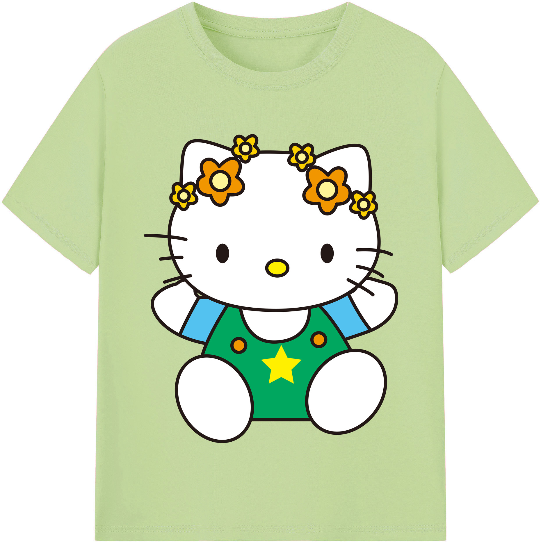 （画像用） Hello Kitty ハローキティ 綿100％半袖Tシャツ（フロントプリント）
